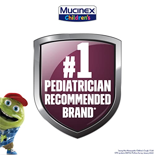 Mucinex Children's Multi-Symptom Cold Relief Liquid- Relieves Stuffy Nose, Chest Congestion, Cough & Mucus, Expectorant & Cough Suppressant With Dextromethorphan, Guaifenesin, Phenylephrine, 4 oz.