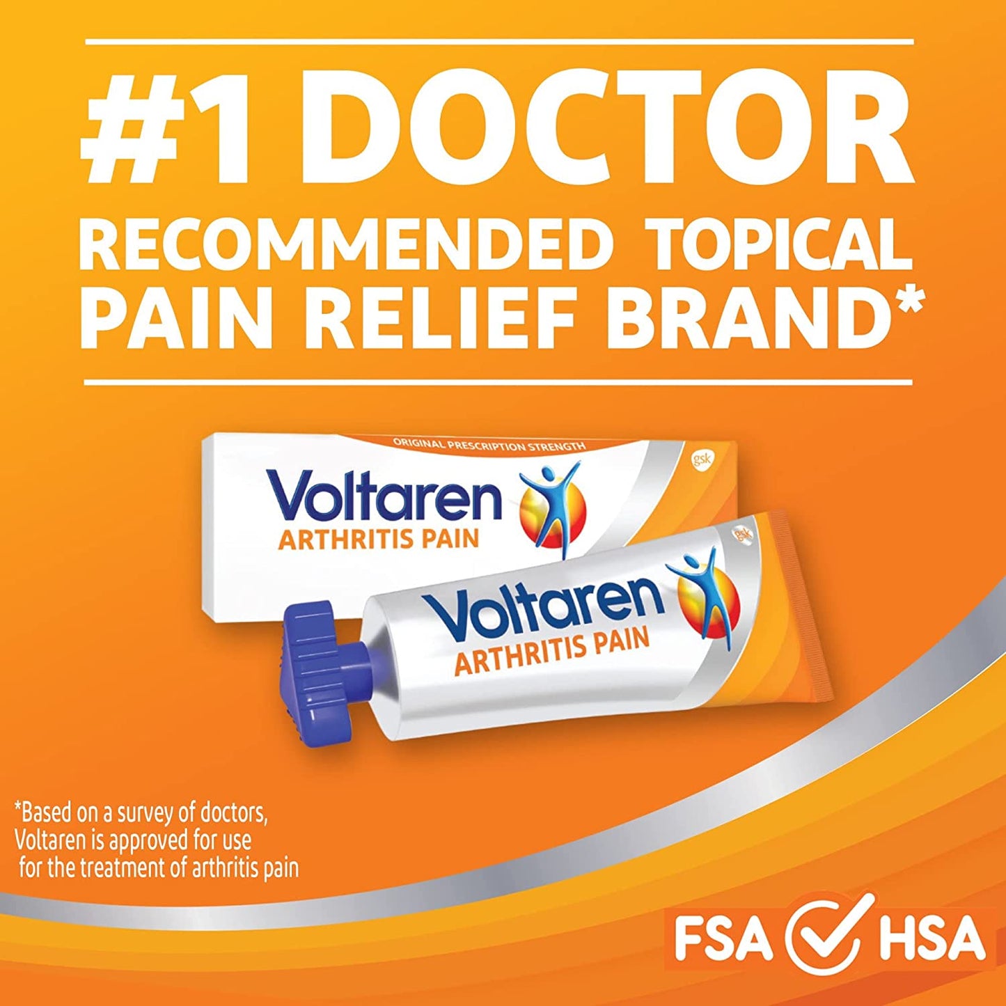 Voltaren Arthritis Pain Gel for Powerful Topical Arthritis Pain Relief, No Prescription Needed - 5.3 oz/150 g Tube