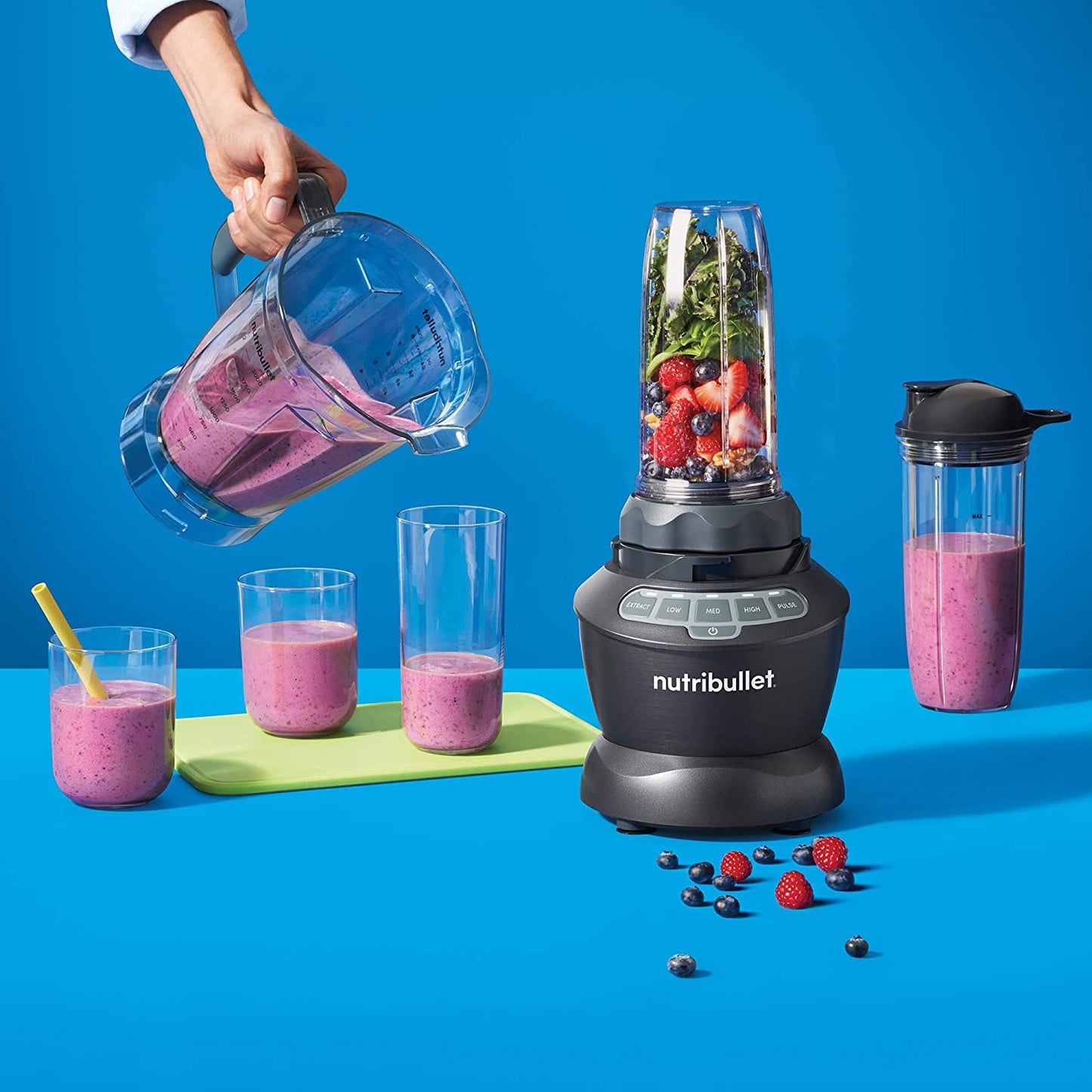 NutriBullet NBF70500 Blender Combo 1200 Watt, 1200W, Dark Gray