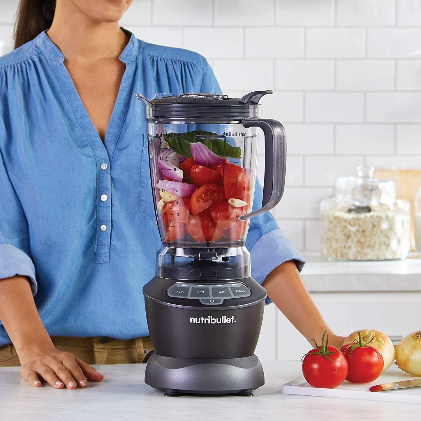 NutriBullet NBF70500 Blender Combo 1200 Watt, 1200W, Dark Gray