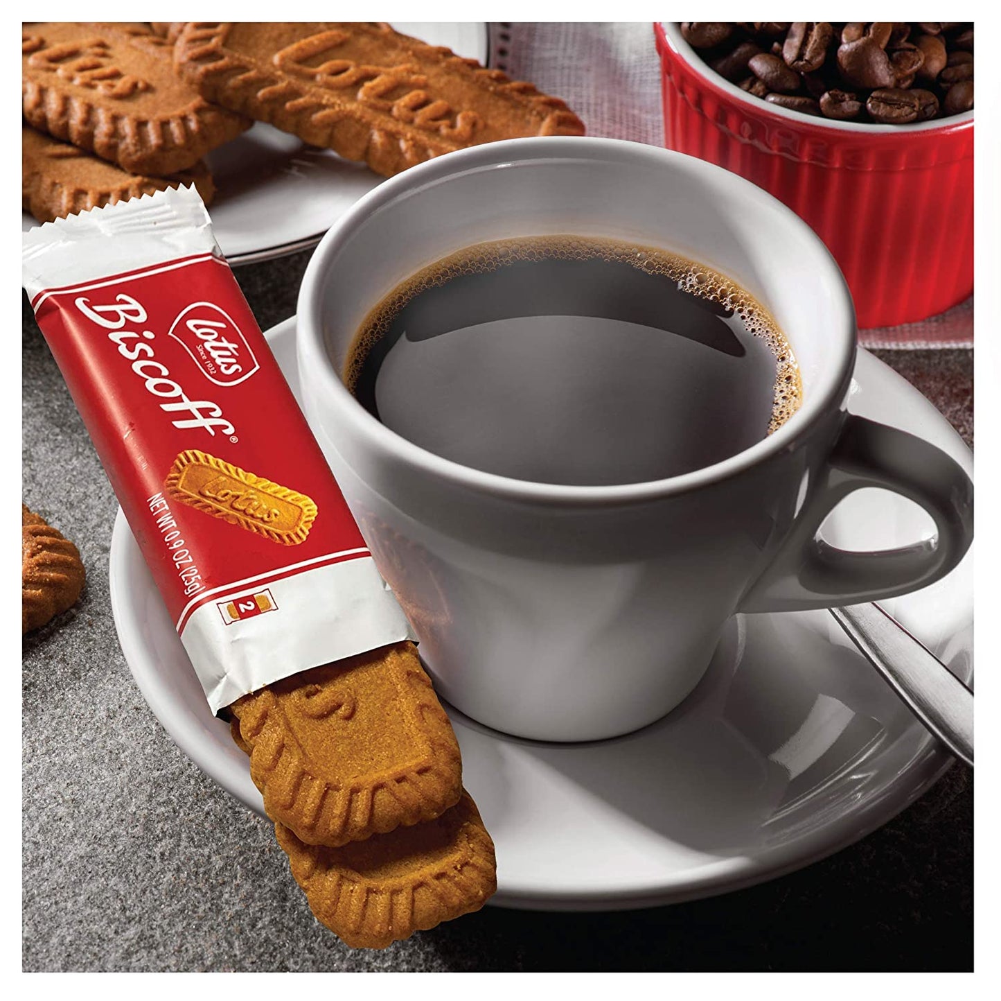 Lotus Biscoff Cookies Caramelized Biscuit Cookies 40 Cookies (20 Large Two-Packs) Vegan, 0.9 Ounce (Pack of 20)
