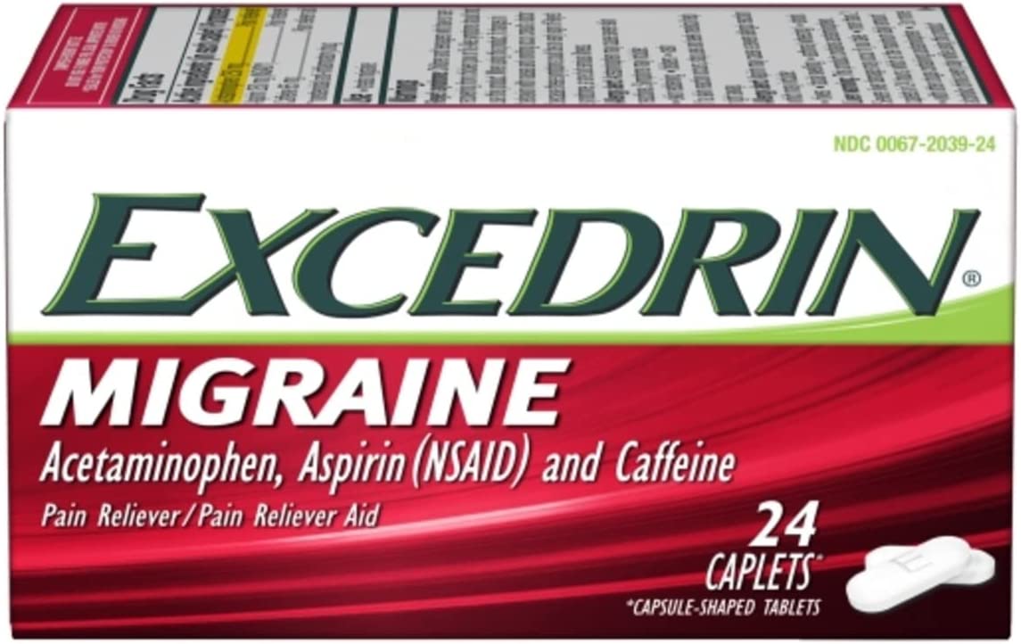 Excedrin Migraine Relief Caplets to Alleviate Migraine Symptoms 24 count - 2Pk