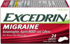 Excedrin Migraine Relief Caplets to Alleviate Migraine Symptoms 24 count - 2Pk
