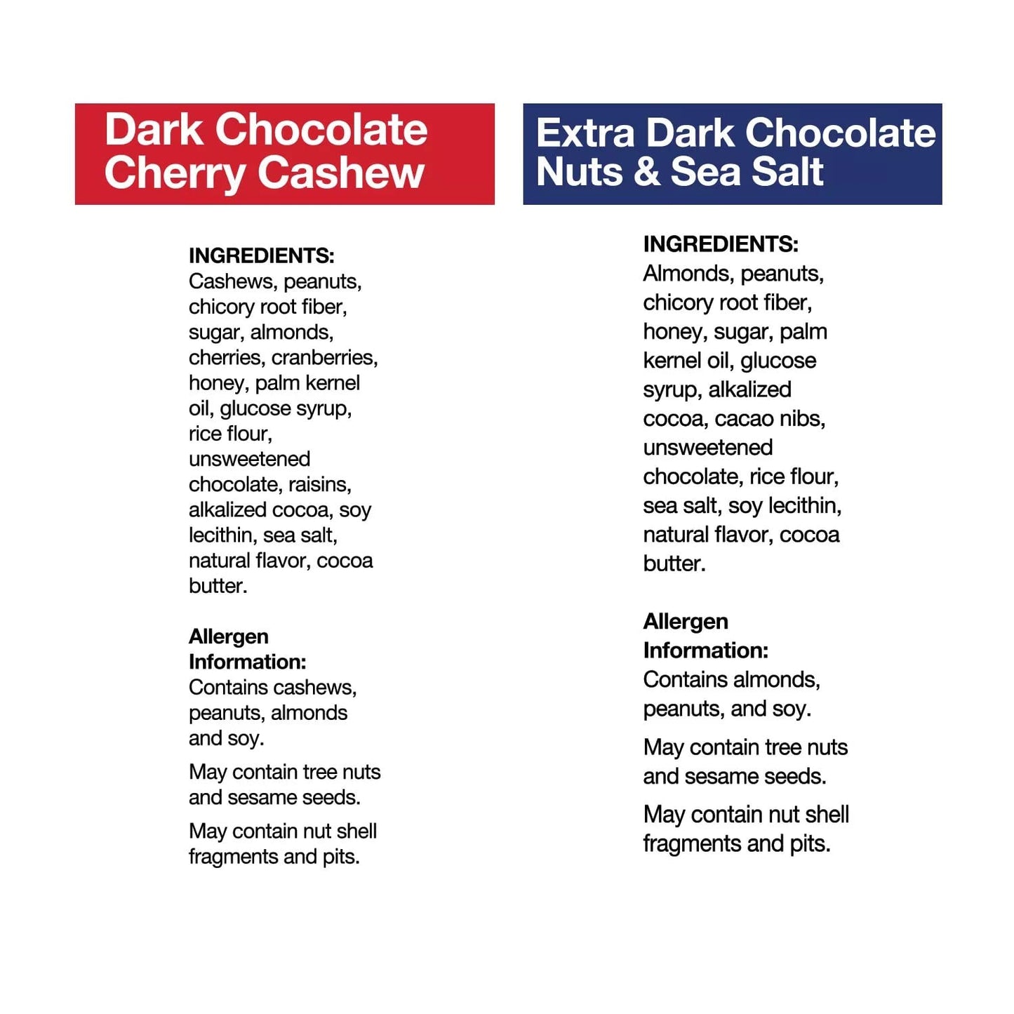 KIND Dark Chocolate Variety Pack, Cherry Cashew & Nuts & Sea Salt, 18 Count